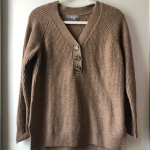 Marled Blush Pink Super-soft Cable Knit Pullover Sweater, Size S